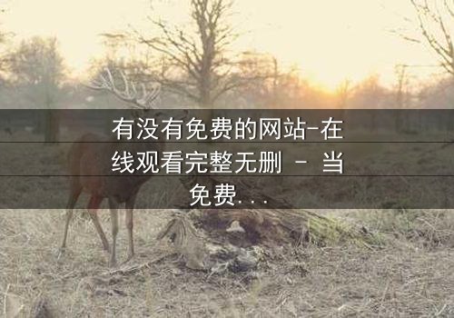 有没有免费的网站-在线观看完整无删 - 当免费成为最昂贵的陷阱