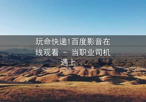 玩命快递1百度影音在线观看 - 当职业司机遇上致命交易,他如何逃出生天?